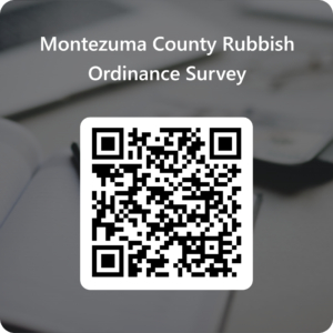 Montezuma County Rubbish Ordinance Survey QR Code